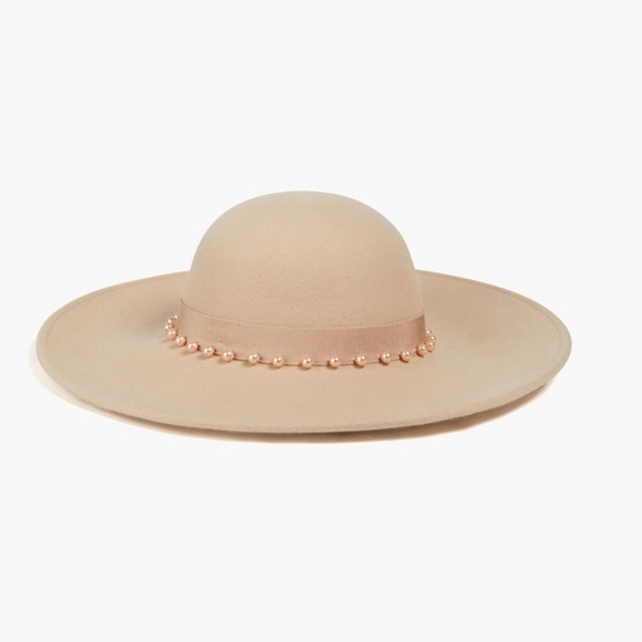Eugenia Kim Honey faux pearl-embellished wool-felt hat main image 6